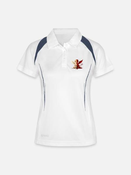 Dual Angel Devil Cherub - Women's Polo breathable - white/navy