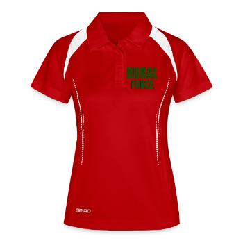 RURAL FORCE – Conception minimale de campagne - Polo respirant Femme - blanc/marine - Devant