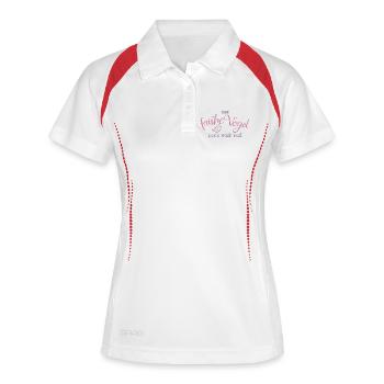 Der frühe Vogel kann mich mal - Frauen Polo atmungsaktiv - Weiß/Navy - Vorne