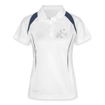 Summit cross at sunrise - Women's Polo breathable - white/navy - Front
