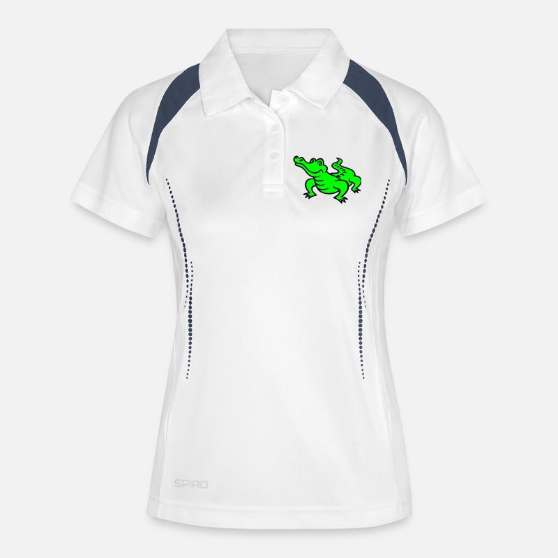 crocodile (a) - Women's Polo breathable - white/navy
