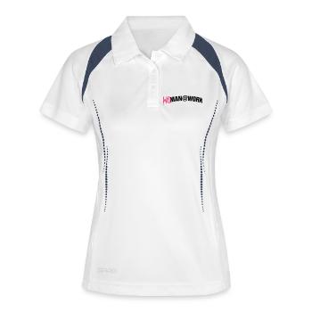 Woman at work - Women's Polo breathable - white/navy - Front