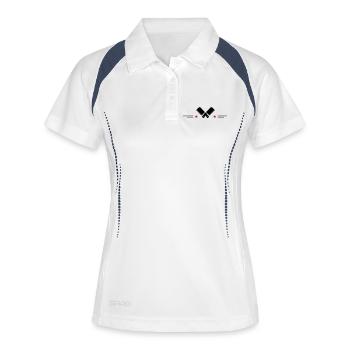 Kitchen knives for -starred chefs - Women's Polo breathable - white/navy - Front
