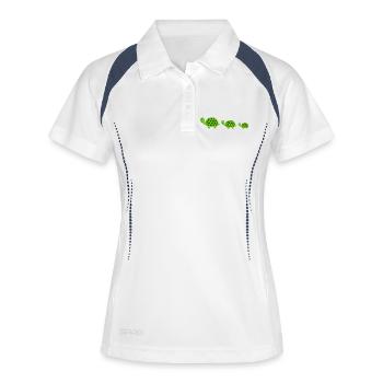Tortue Tortues - Polo respirant Femme - blanc/marine - Devant