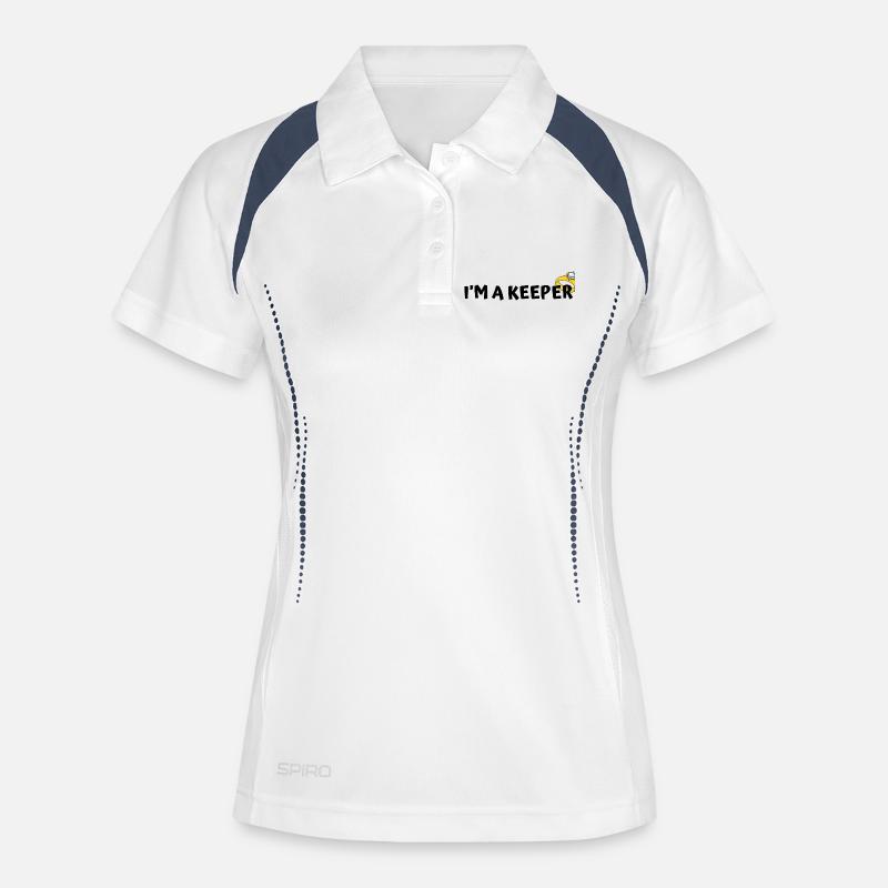 Engagement Design - Women's Polo breathable - white/navy