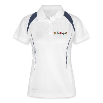 Heart rate cardio for Bolivia - Women's Polo breathable - white/navy - Front