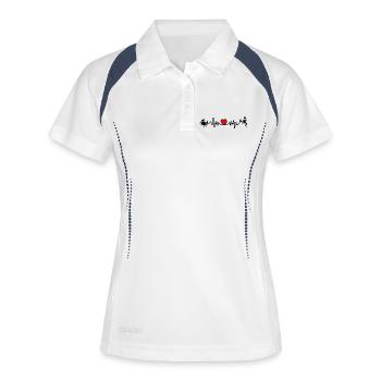Heart rate cardio Cancer Scorpio - Women's Polo breathable - white/navy - Front