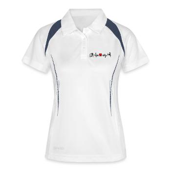 Heart rate cardio Aquarius Scorpio - Women's Polo breathable - white/navy - Front