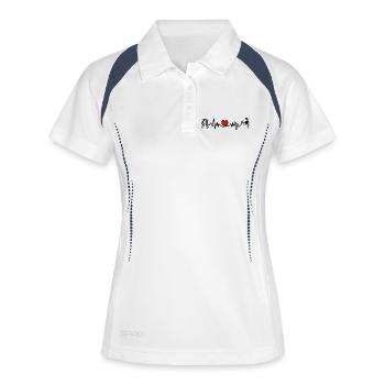Heart rate cardio Virgo Scorpio - Women's Polo breathable - white/navy - Front