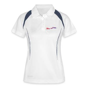 GELIEBTE. VIELEN DANK. DANKE HERRIN. GELIEBTE - Frauen Polo atmungsaktiv - Weiß/Navy - Vorne