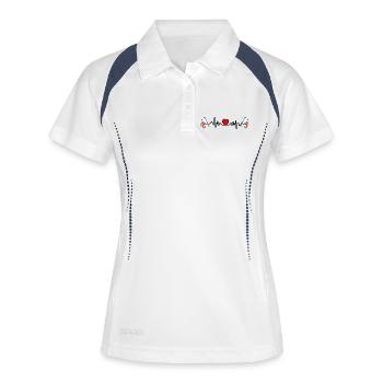 Heart rate cardio for Limburg Belgium - Women's Polo breathable - white/navy - Front