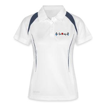 Herzfrequenz-Cardio für den Aargau Schweiz - Frauen Polo atmungsaktiv - Weiß/Navy - Vorne