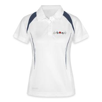 Herzfrequenz-Cardio für Illinois - Frauen Polo atmungsaktiv - Weiß/Navy - Vorne