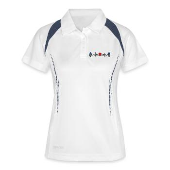Cardio de fréquence cardiaque pour Indaho - Polo respirant Femme - blanc/marine - Devant