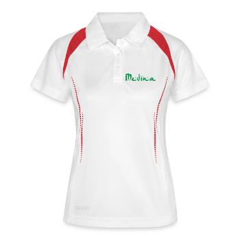 Medina - Frauen Polo atmungsaktiv - Weiß/Navy - Vorne