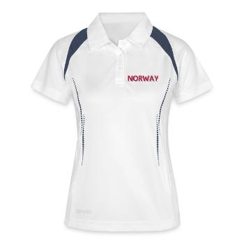 Mountain landscape with midnight sun - Women's Polo breathable - white/navy - Front