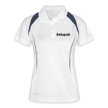 Slupsk Polska, Pologne - Polo respirant Femme - blanc/marine - Devant