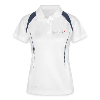 RETRAITE. RETRAITE. RETRAITEE. RETRAITE - Polo respirant Femme - blanc/marine - Devant
