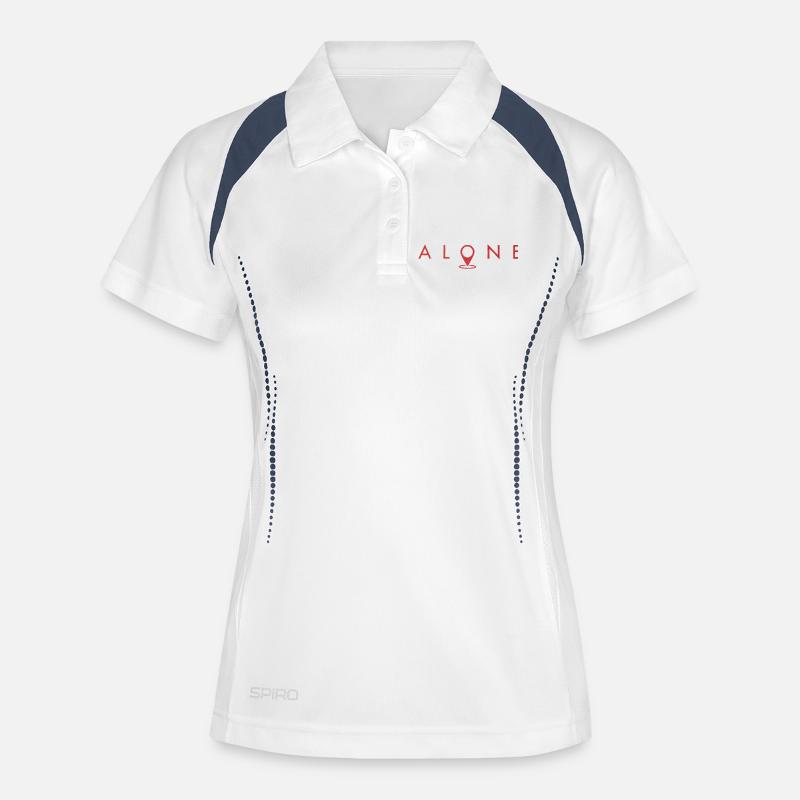alone - Women's Polo breathable - white/navy