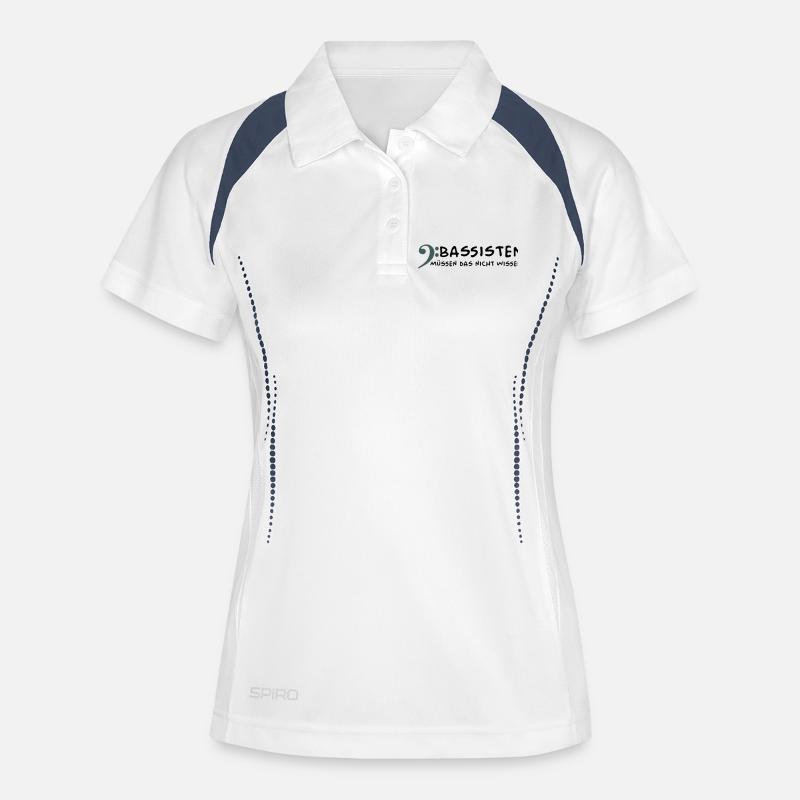 Bassists don't need to know that - Women's Polo breathable - white/navy