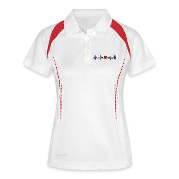 Centre-Val de Loire Battement de cœur - Polo respirant Femme - blanc/marine - Devant