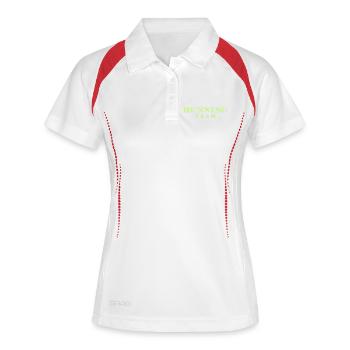 Équipe de course - Polo respirant Femme - blanc/marine - Devant