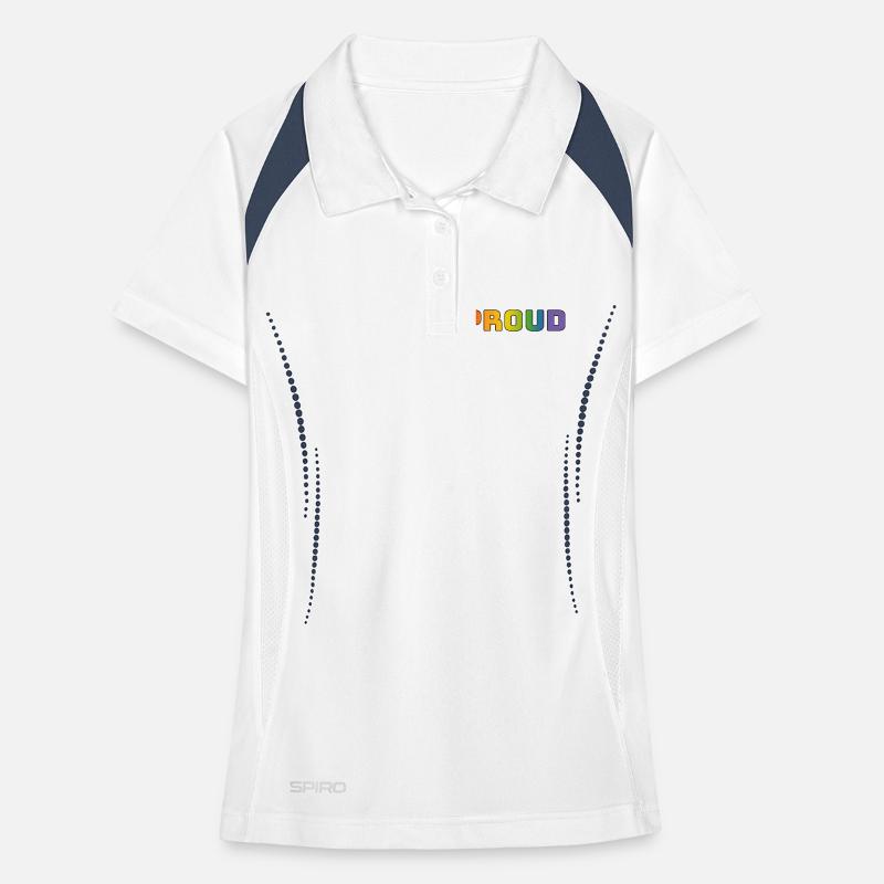 Regenbogen proud schwarz Frauen Polo atmungsaktiv