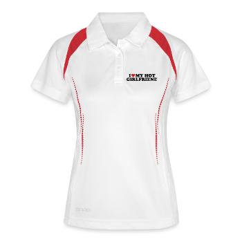 I love my hot girlfriend - Women's Polo breathable - white/navy - Front