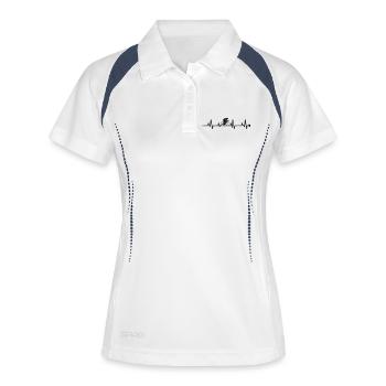 Bicycle Cyclist - Women's Polo breathable - white/navy - Front