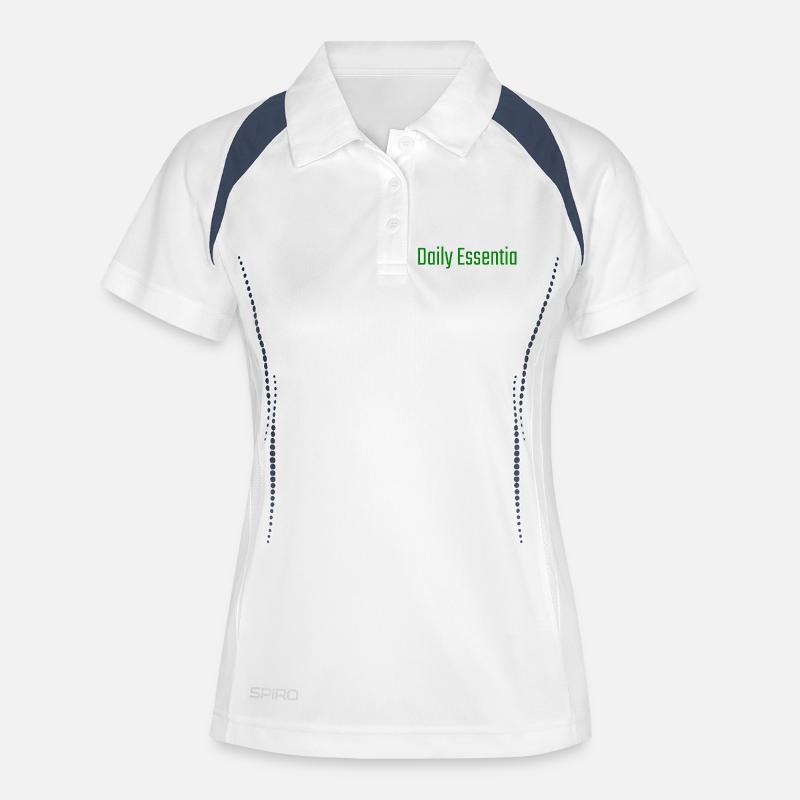 All Day Essential - Women's Polo breathable - white/navy