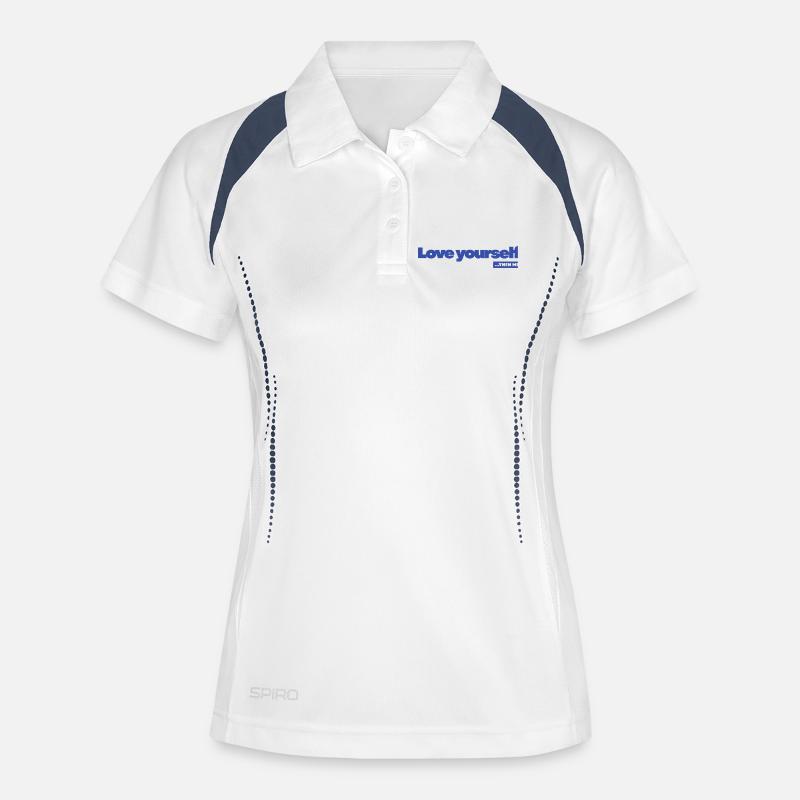 Love yourself - Statement Desing - Women's Polo breathable - white/navy