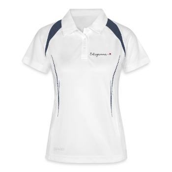 entrepreneur - Polo respirant Femme - blanc/marine - Devant