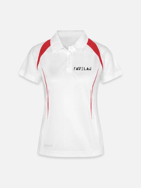 FAVELAS | Latino Style Print - Women's Polo breathable - white/navy