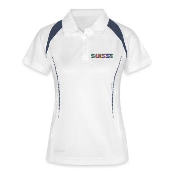 SWITZERLAND. HUMOR. COUNTRY - Women's Polo breathable - white/navy - Front