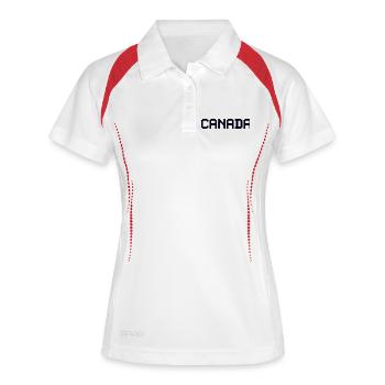 CANADA - Frauen Polo atmungsaktiv - Weiß/Navy - Vorne