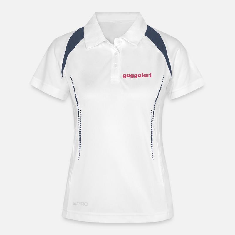 Gaggalari. - Women's Polo breathable - white/navy