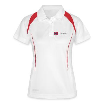 Drapeau de la Norvège - Tromsø - Norvège - Norvège - Polo respirant Femme - blanc/marine - Devant