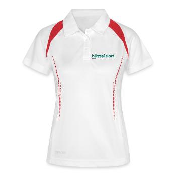 Hütteldorf Vienne - Beau design simple vert blanc - Polo respirant Femme - blanc/marine - Devant