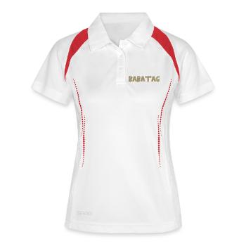 Mont Babatag - Polo respirant Femme - blanc/marine - Devant