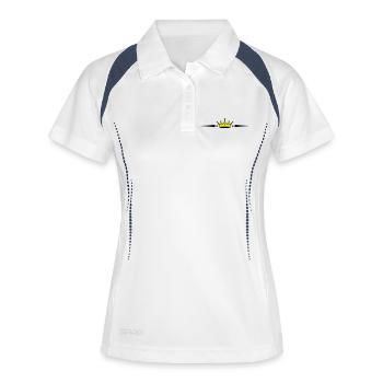 Élément de la couronne - Polo respirant Femme - blanc/marine - Devant