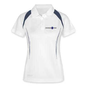 Sverige Tour Schweden - Frauen Polo atmungsaktiv - Weiß/Navy - Vorne