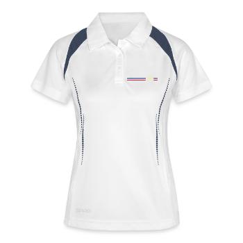 Vintage Bicycle on Colored Tape - Women's Polo breathable - white/navy - Front