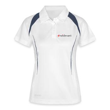 Chef-d'œuvre - Polo respirant Femme - blanc/marine - Devant