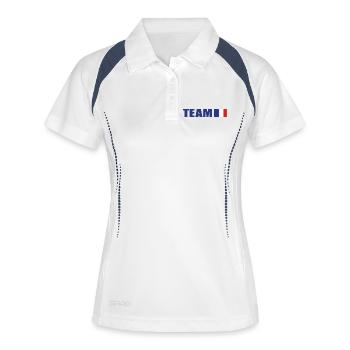 Team France - Women's Polo breathable - white/navy - Front
