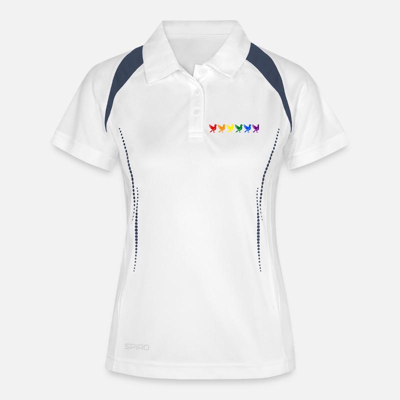 Rainbow Doves - Women's Polo breathable - white/navy