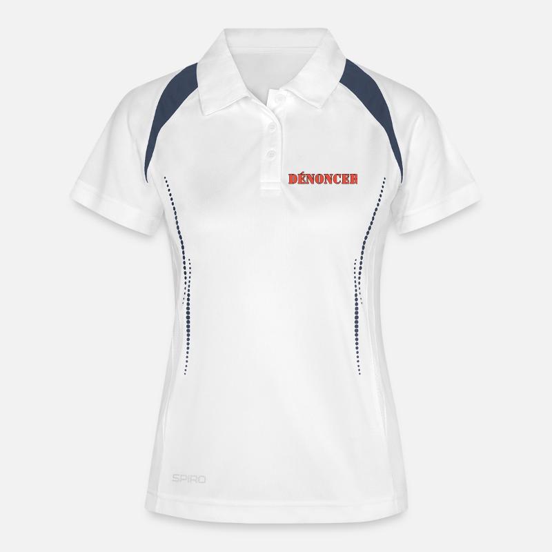 DENOUNCE - Women's Polo breathable - white/navy