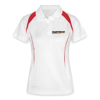 Fan Ersatztrikot - Frauen Polo atmungsaktiv - Weiß/Navy - Vorne