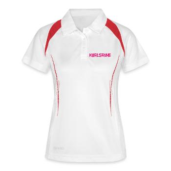 Karlsruhe - Baden-Wüttemberg - Durlach - Frauen Polo atmungsaktiv - Weiß/Navy - Vorne