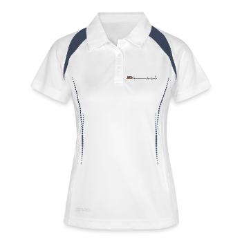 Drapeau allemand bicyclette - Polo respirant Femme - blanc/marine - Devant