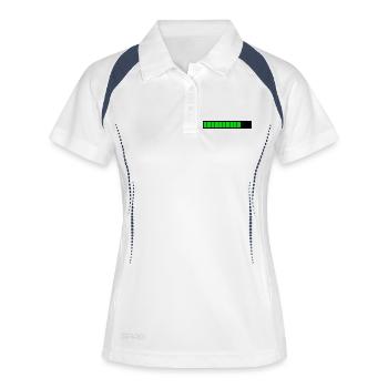 Rectangle loading bar Black Green (75%) - Women's Polo breathable - white/navy - Front